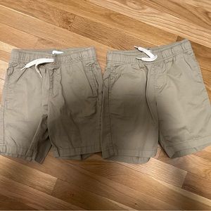 2 Pairs of Boys Old Navy Pull On Khaki Shorts